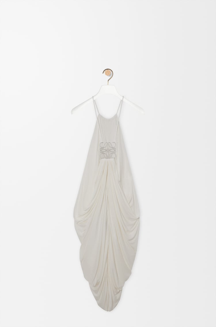 LOEWE Draped dress in silk White