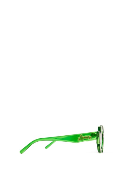 LOEWE Flower sunglasses in injected nylon 透明綠色 plp_rd
