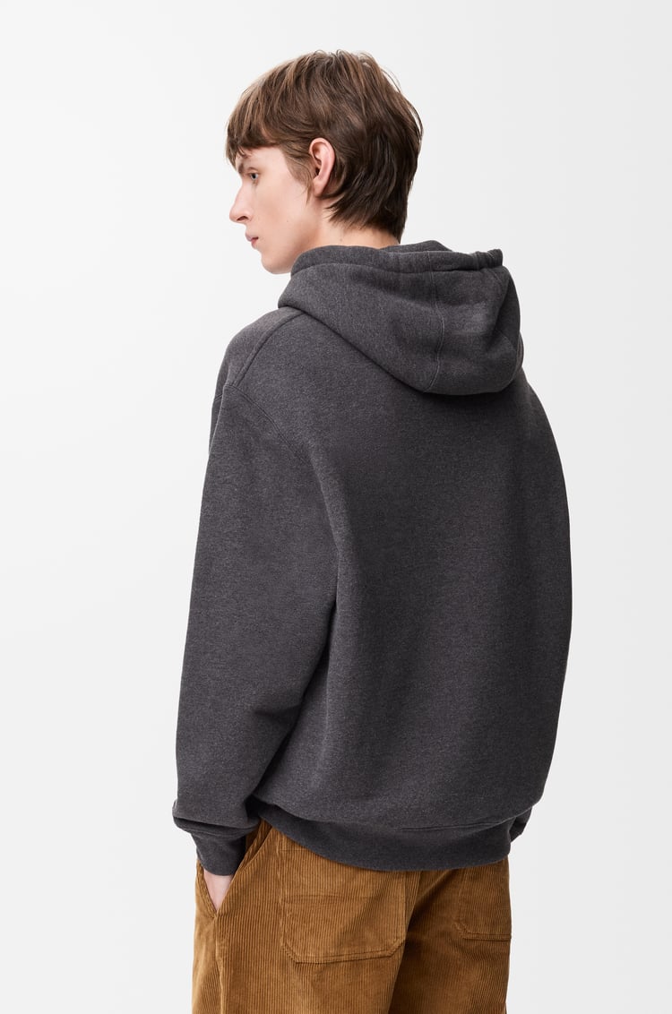 LOEWE Sudadera con capucha en algodón Gris Oscuro Jaspeado