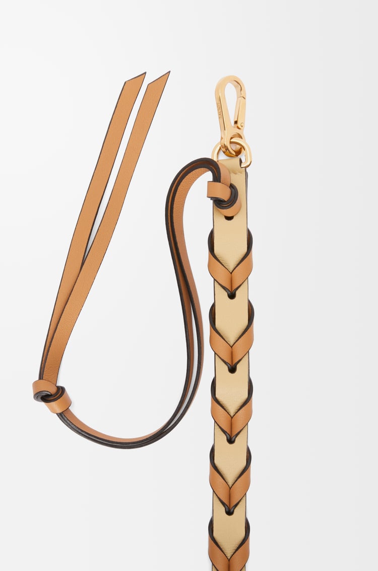 LOEWE ブレイデッド ストラップ（クラシックカーフ） ダークバター/ウォームデザート