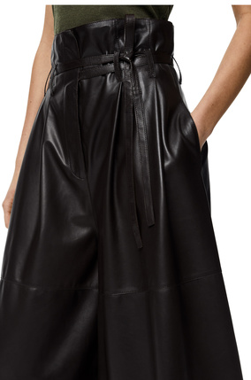 LOEWE Belted culotte trousers in nappa Black/Brown plp_rd