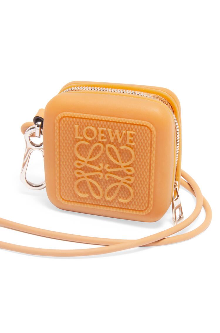 LOEWE Molded coin case in diamond rubber Natural