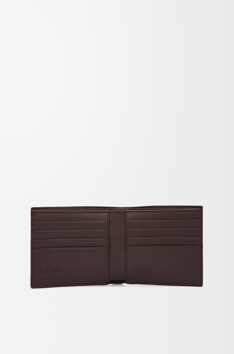 LOEWE Bifold wallet in satin calfskin Dark Brown