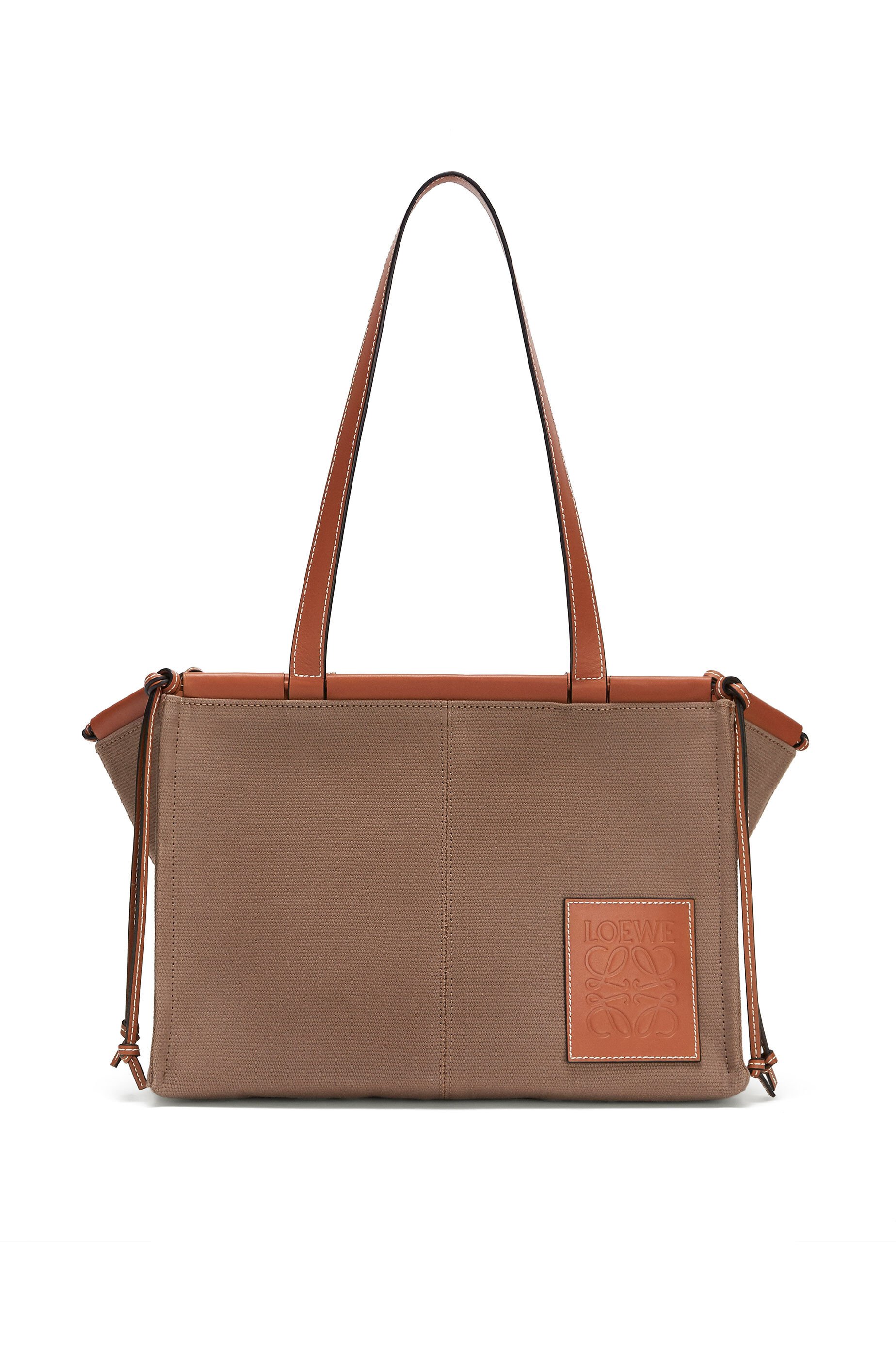 クッショントート スモール (キャンバス&カーフ) トープ - LOEWE クッショントート スモール (キャンバス&カーフ) トープ - LOEWE