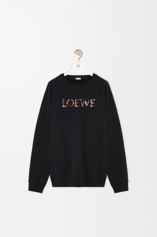 LOEWE 棉质常规版型运动卫衣 黑色