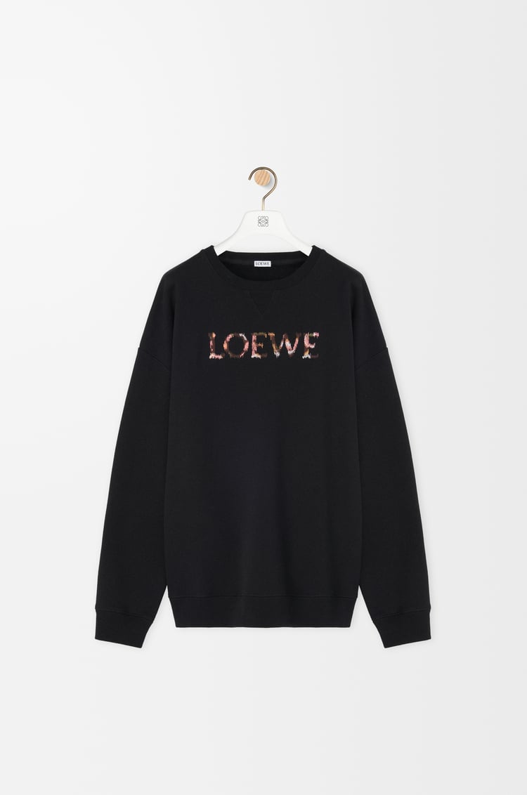 LOEWE 棉质常规版型运动卫衣 黑色