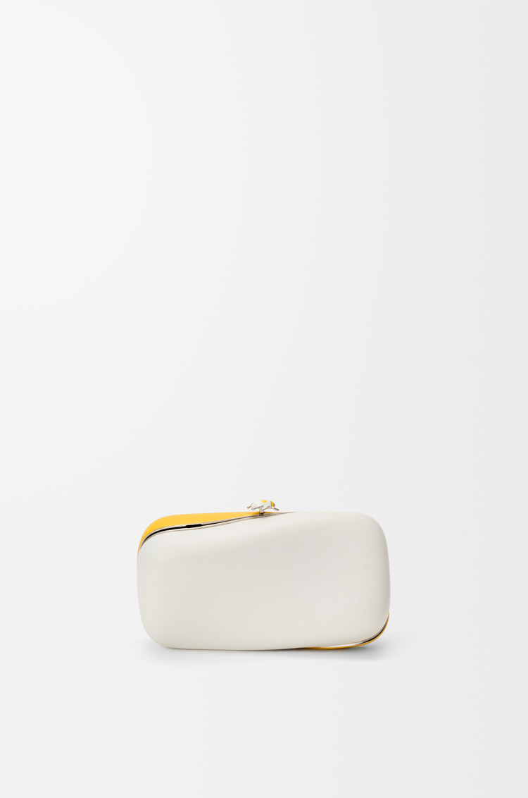 LOEWE Twisted Minaudiere in bicolour nappa lambskin Daisy Yellow/White