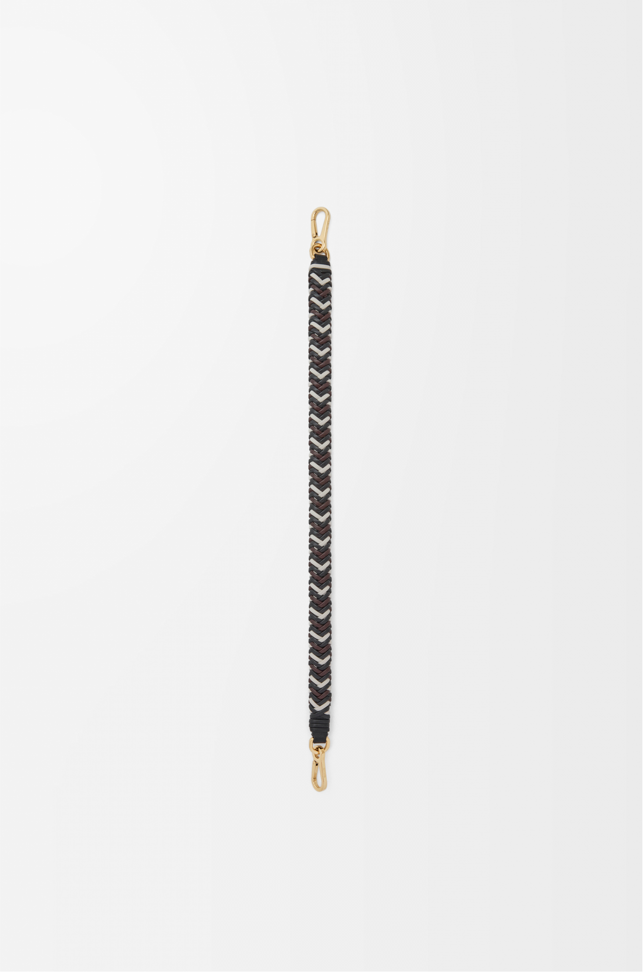 LOEWE Kurzer Riemen aus Kalbsleder mit Pfeilmotiv Black/Chocolate