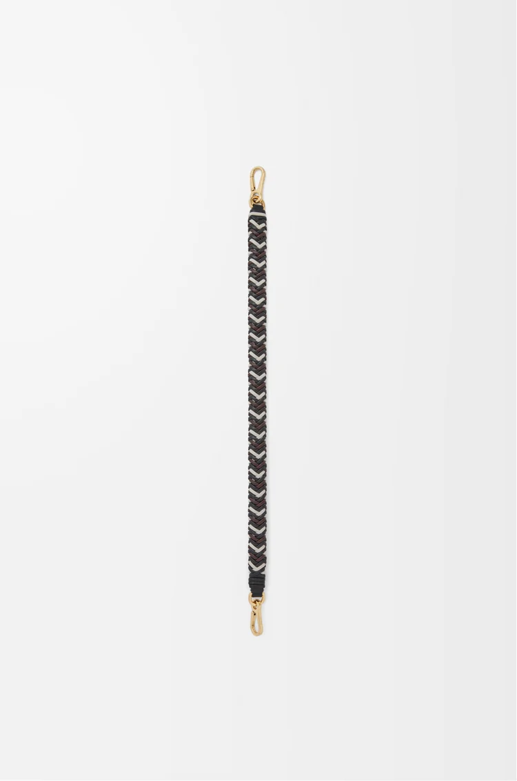 LOEWE Kurzer Riemen aus Kalbsleder mit Pfeilmotiv Black/Chocolate