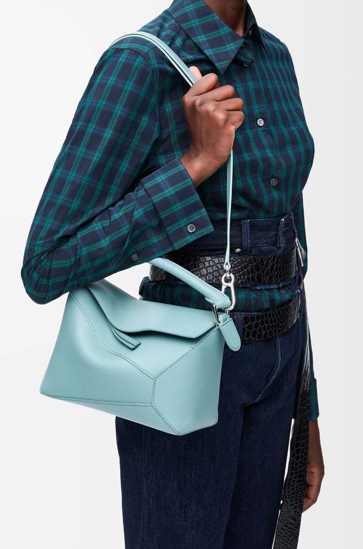 LOEWE Small Puzzle Edge bag in classic calfskin Water