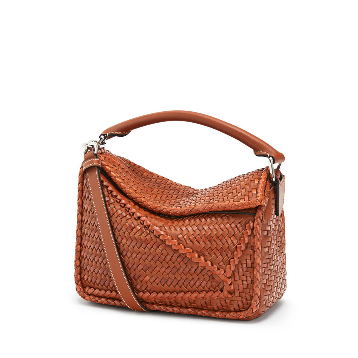 Puzzle Woven Small Bag Tan LOEWE