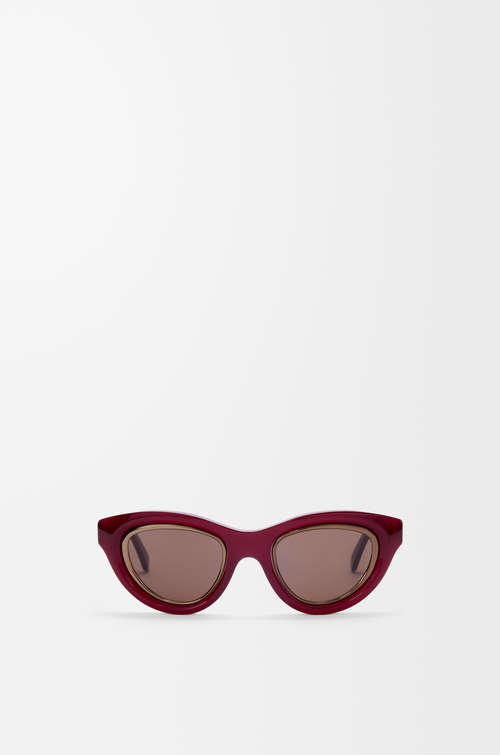 LOEWE Mini Anagram Cateye sunglasses Milky Burgundy