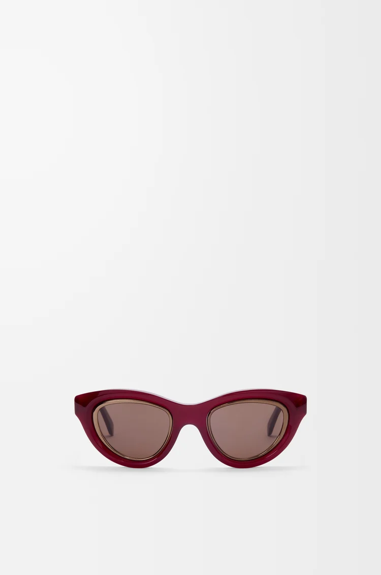 LOEWE Mini Anagram Cateye sunglasses Milky Burgundy