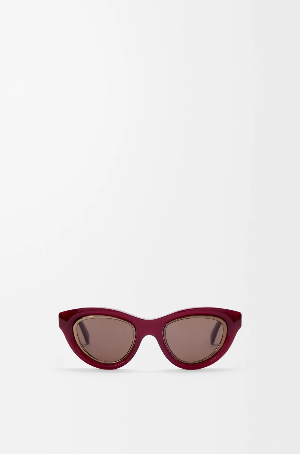 Loewe Burgundy Cat-Eye Sunglasses Sunglasses Loewe Burgundy in Plastic - 45724491 main image 3