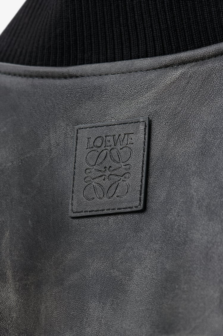 LOEWE Zip-up jacket in nappa lambskin Washed Black