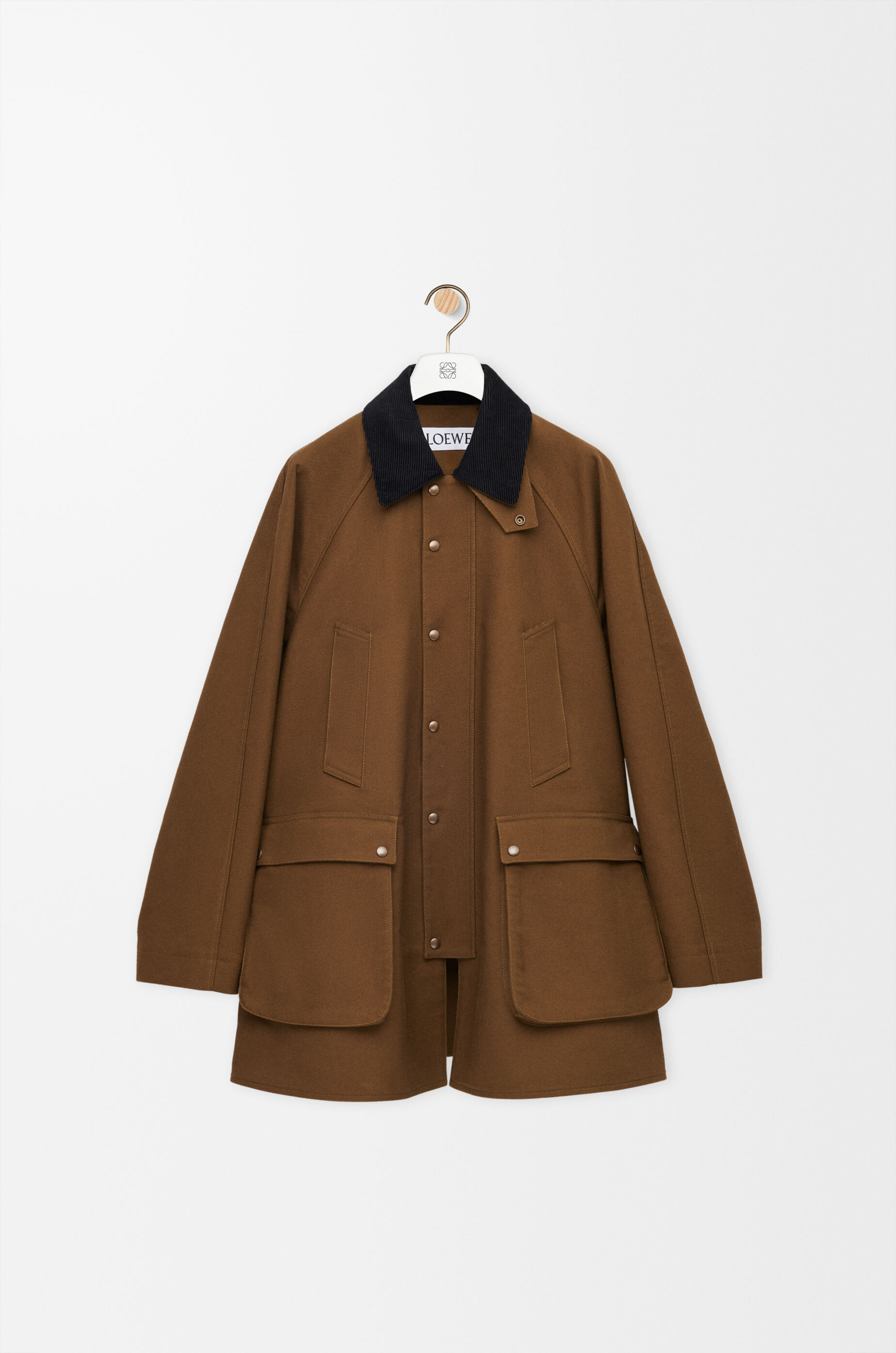 Trapeze jacket in cotton Green - LOEWE