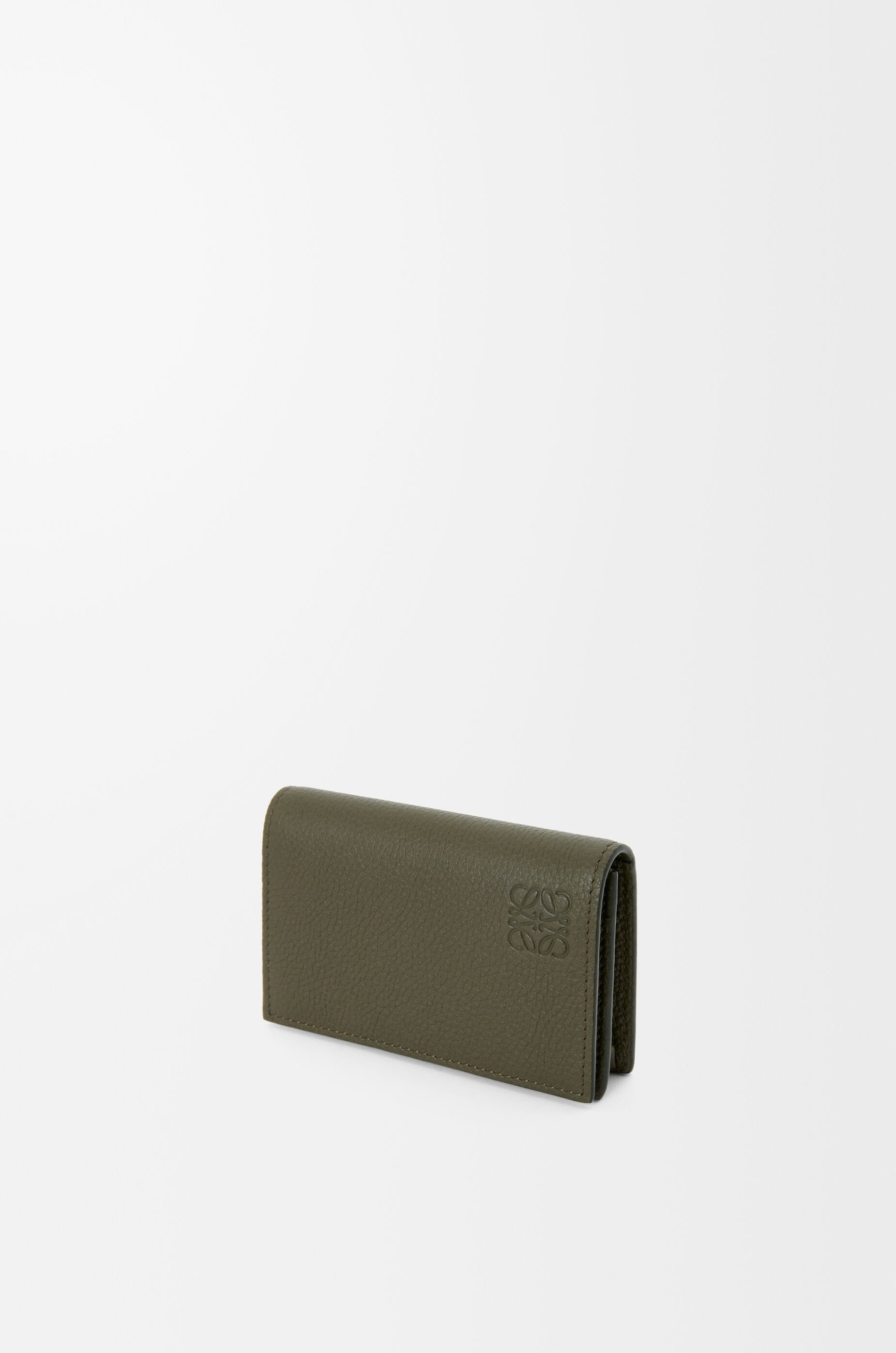 LOEWE Shiny Calfskin Embossed Repeat Coin Card Holder Pink