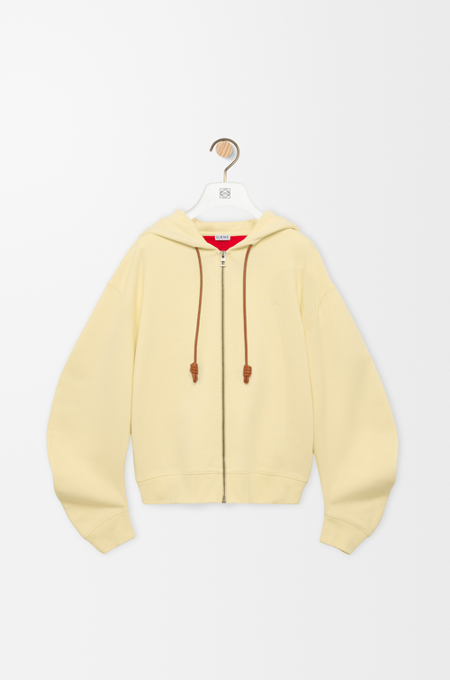 LOEWE Sudadera con capucha Flamenco en algodón Vainilla