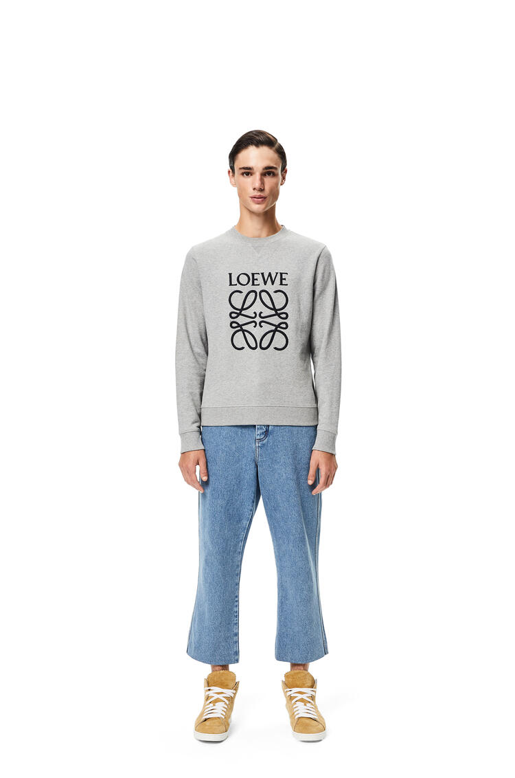 LOEWE Anagram embroidered sweatshirt in cotton Grey pdp_rd