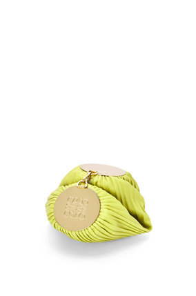 LOEWE Bracelet pouch in pleated nappa Lime Yellow plp_rd