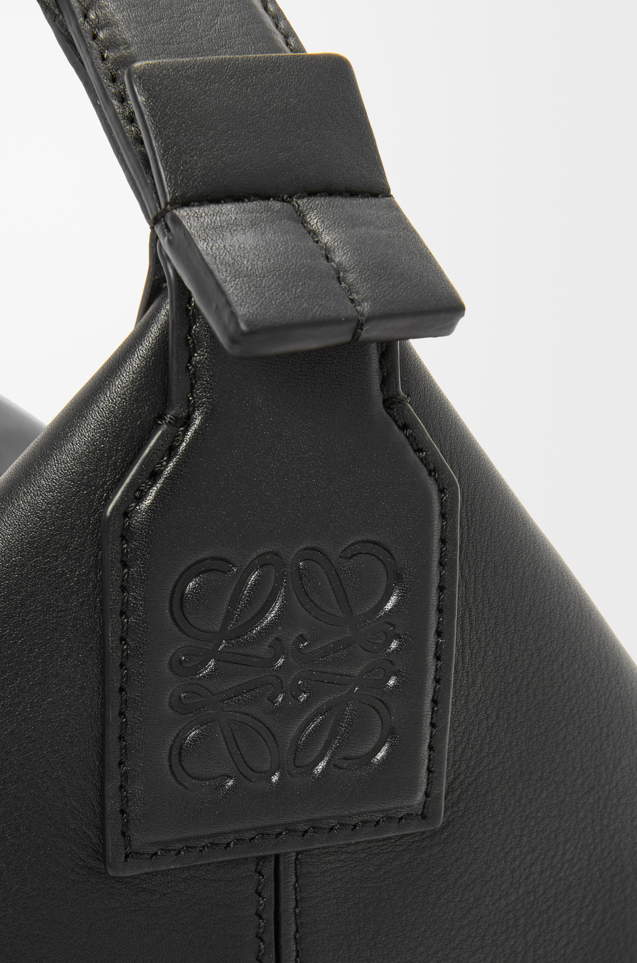 LOEWE Small Cubi crossbody bag in supple smooth calfskin and jacquard Black plp_rd