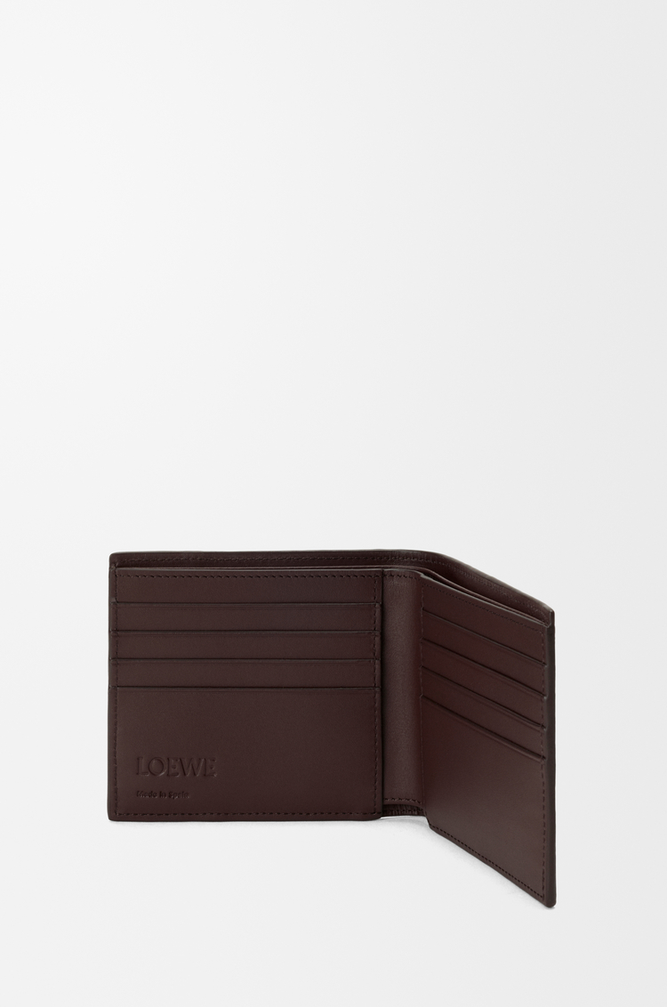 LOEWE 柔軟粒面小牛皮 Puzzle 雙摺錢包 巧克力色