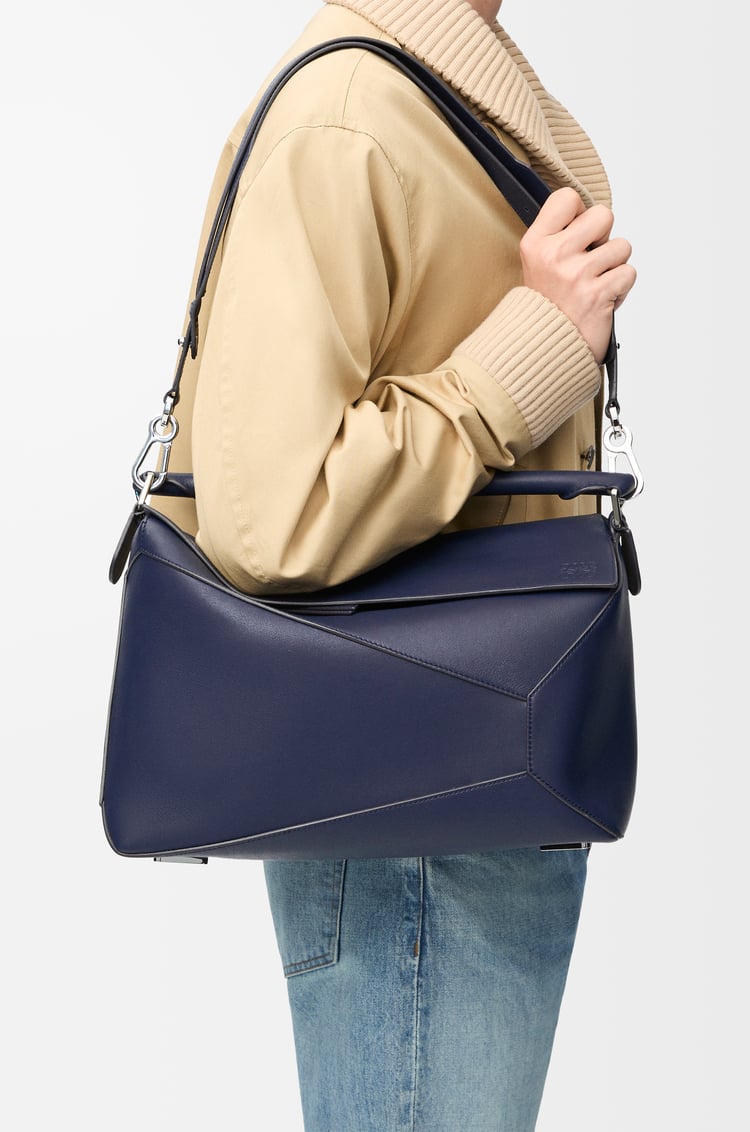 LOEWE Large Puzzle Edge bag in classic calfskin Abyss Blue