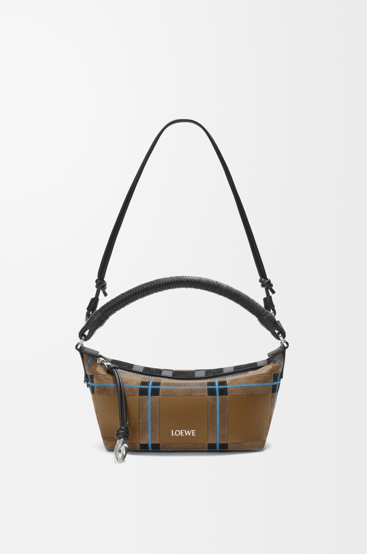 LOEWE Bolso Cala mini con intarsia a cuadros Verde Amarronado/Multicolor