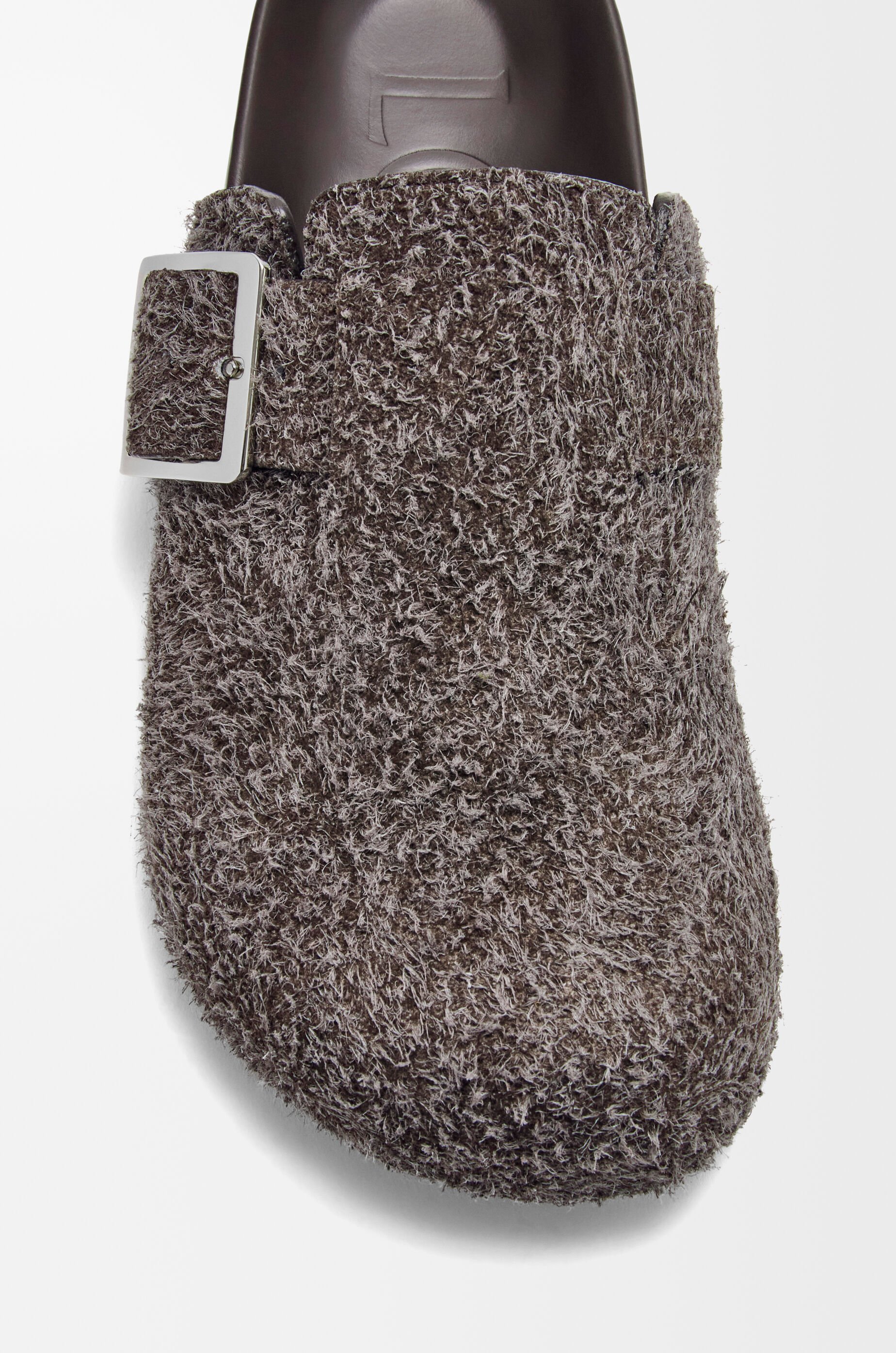 Ease Buckle mule in brushed suede Brown - LOEWE