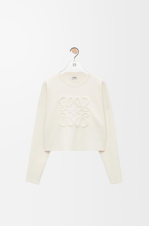 LOEWE 羊毛 Anagram 毛衣 白色