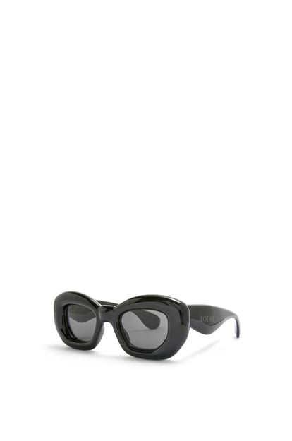 LOEWE Gafas de sol Inflated estilo mariposa en nailon Negro Brillante plp_rd