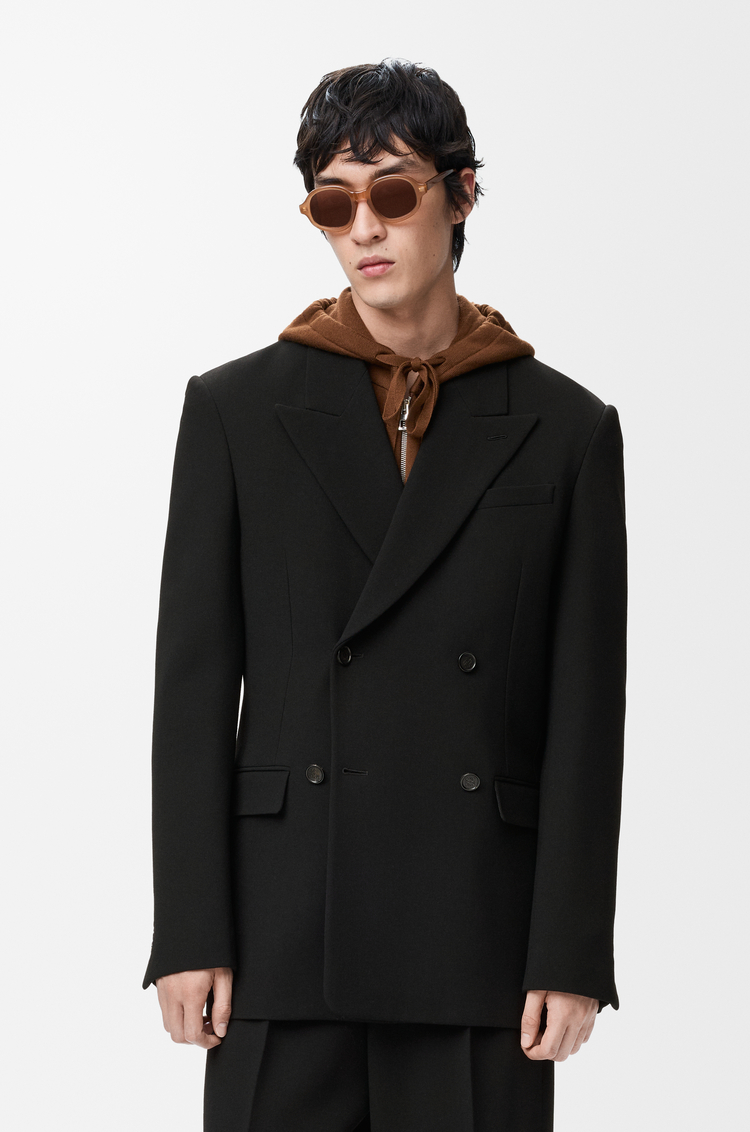 LOEWE ダブルブレスト ジャケット（ウール） ブラック