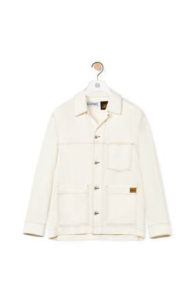 LOEWE Corduroy workwear jacket in linen Ivory plp_rd