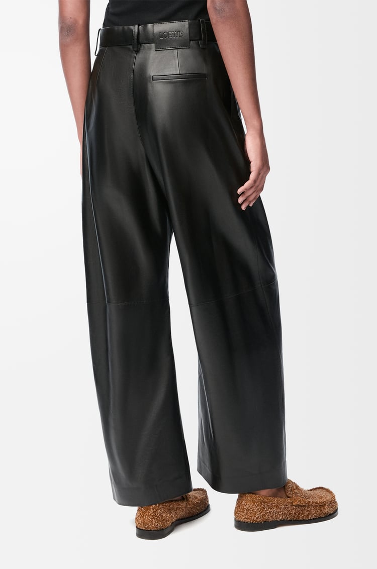 LOEWE Barrel trousers in nappa lambskin Black