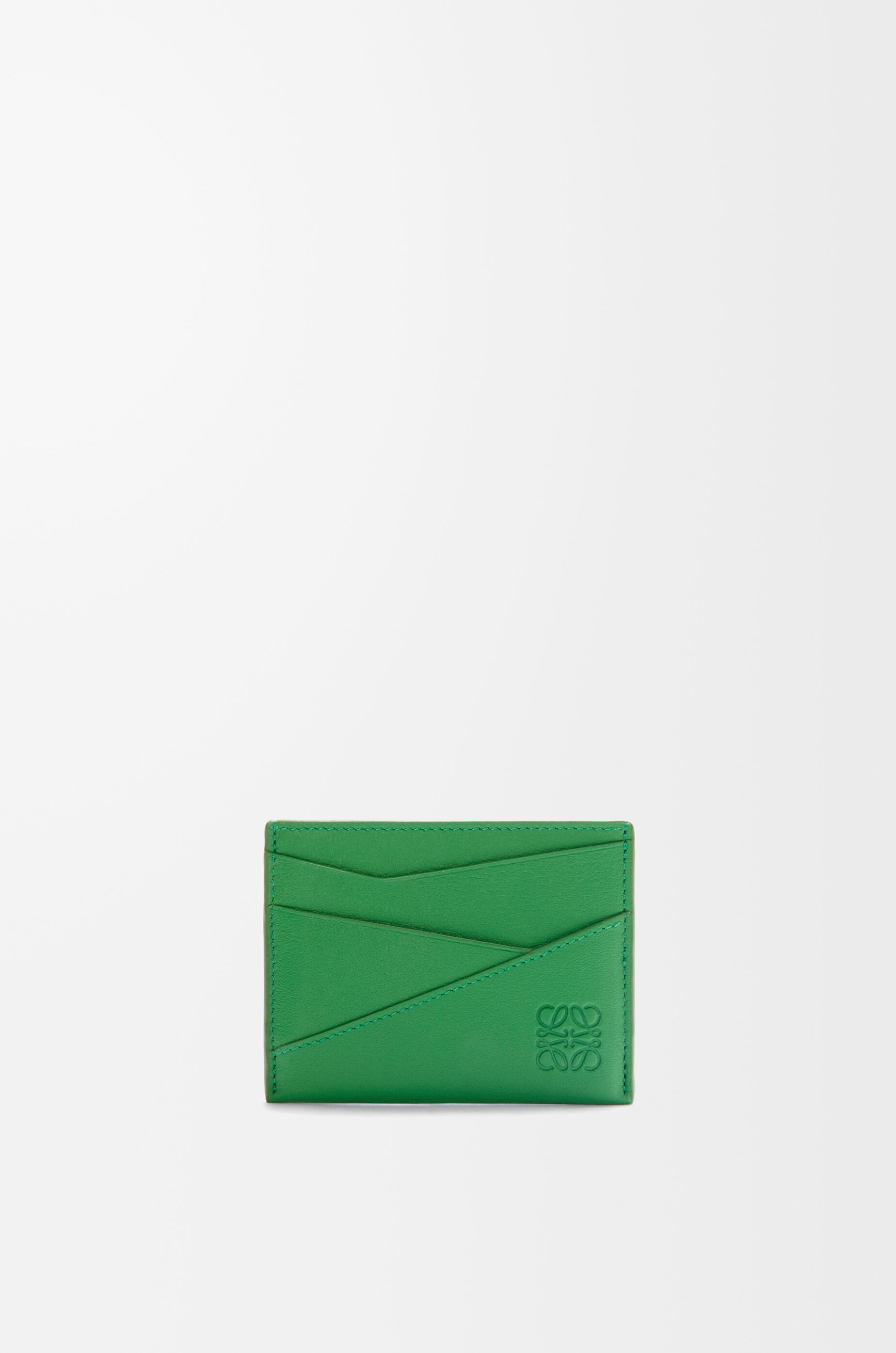 Puzzle plain cardholder in classic calfskin