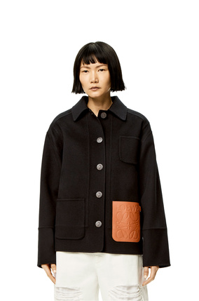 LOEWE Workwear jacket in wool and cashmere Black