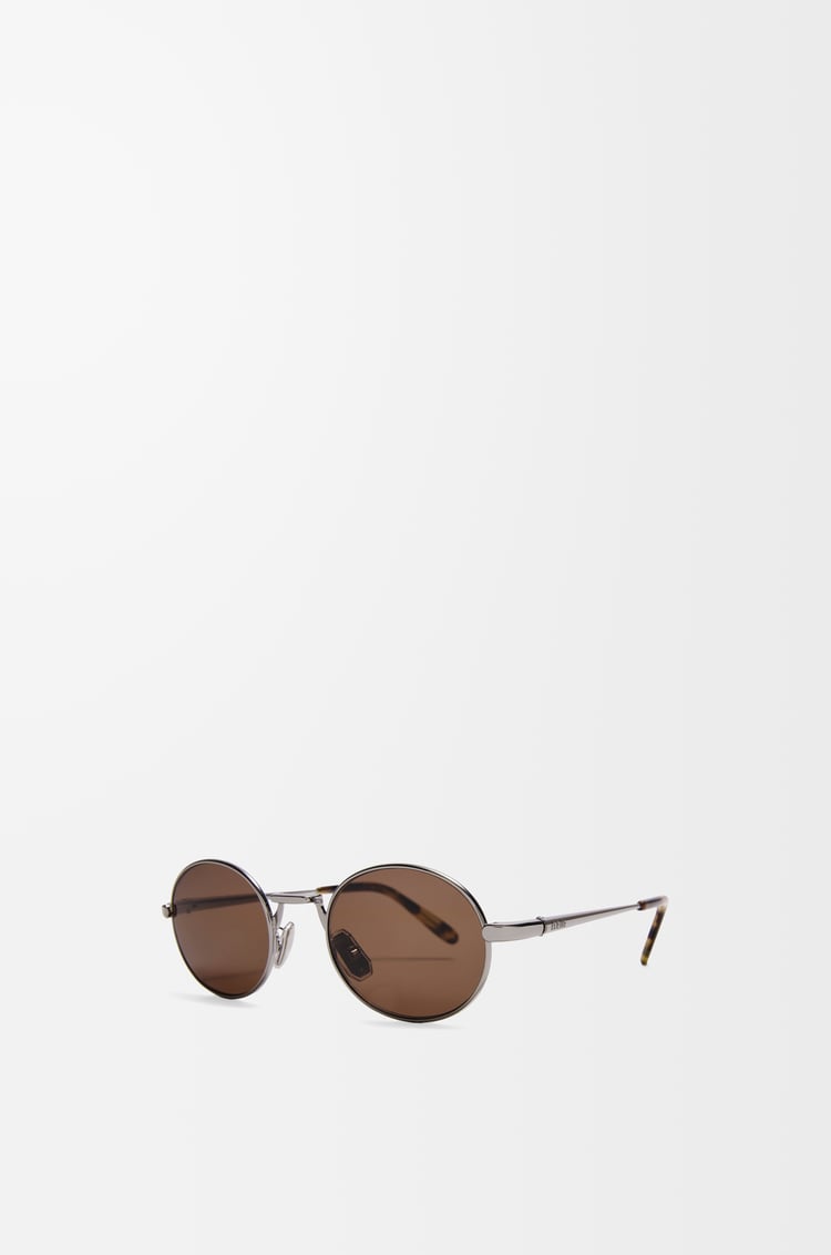 LOEWE Groove Oval sunglasses Brown Sugar