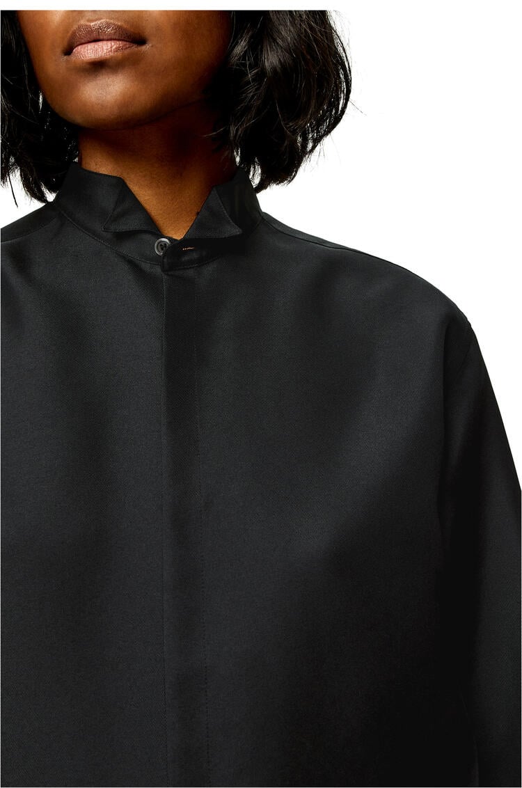 LOEWE Pleated shirt in technical twill Black