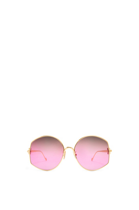 LOEWE Oversize sunglasses in metal Pink/Dark Green plp_rd
