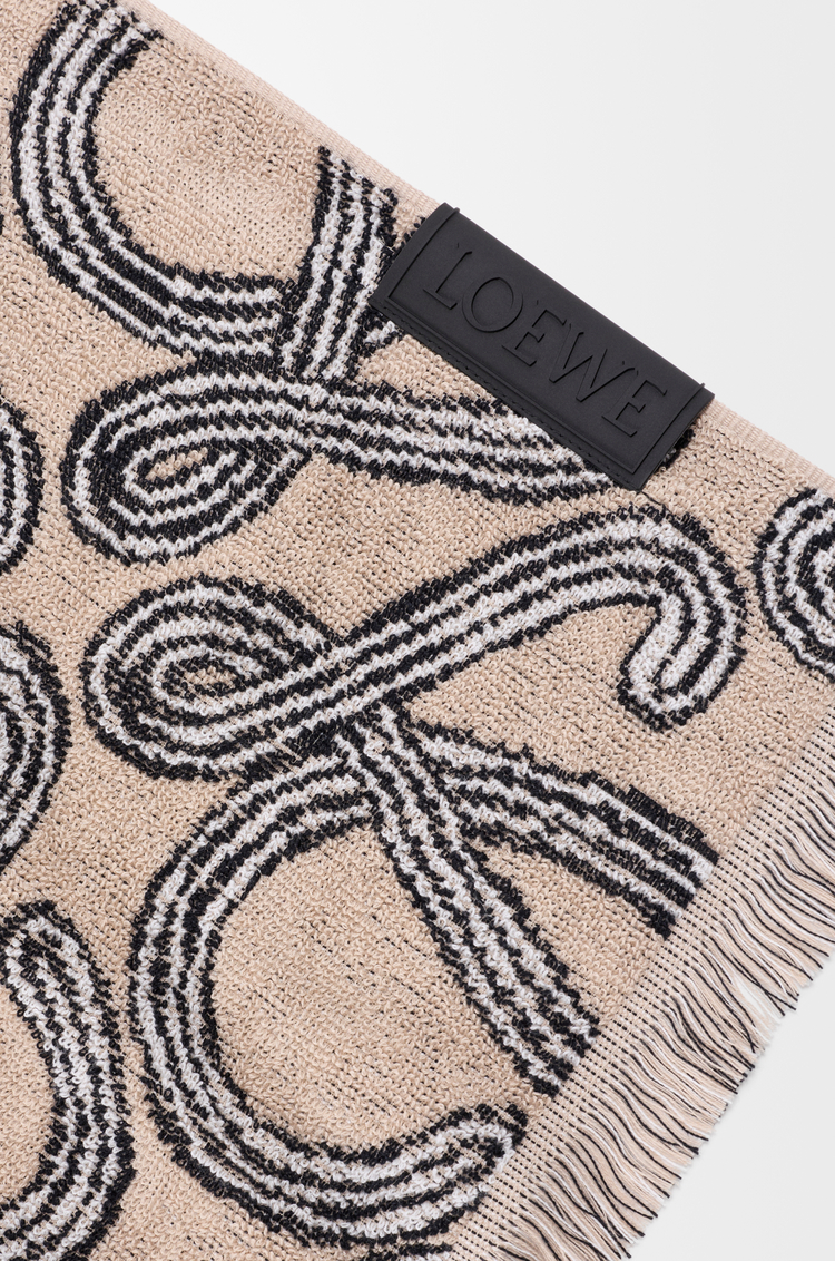 LOEWE タオル（コットンテリー） ベージュ/ブラック