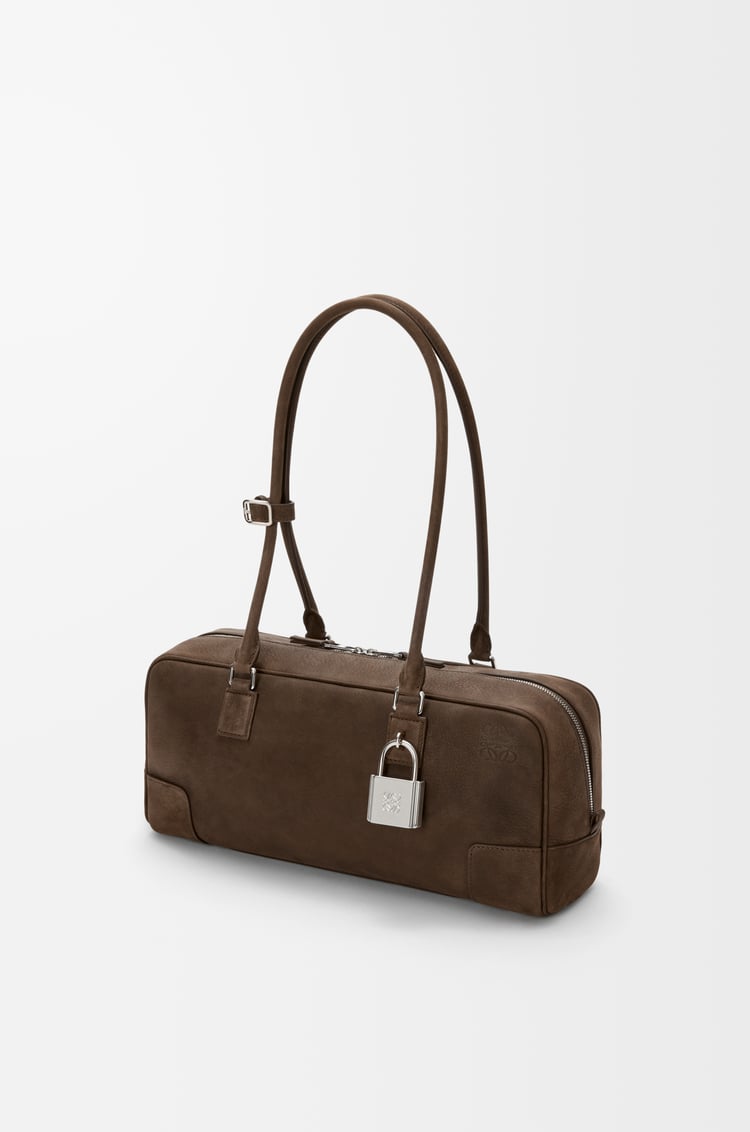 LOEWE Borsa Amazona 31 cropped in nabuk granato Tundra
