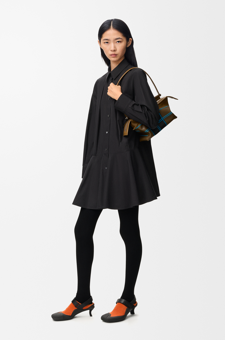 LOEWE Vestido camisero en algodón Negro