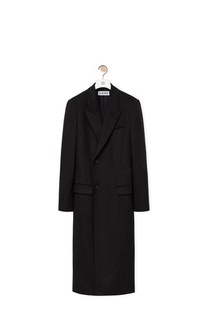 LOEWE Tailored coat in wool and cashmere Grey Melange