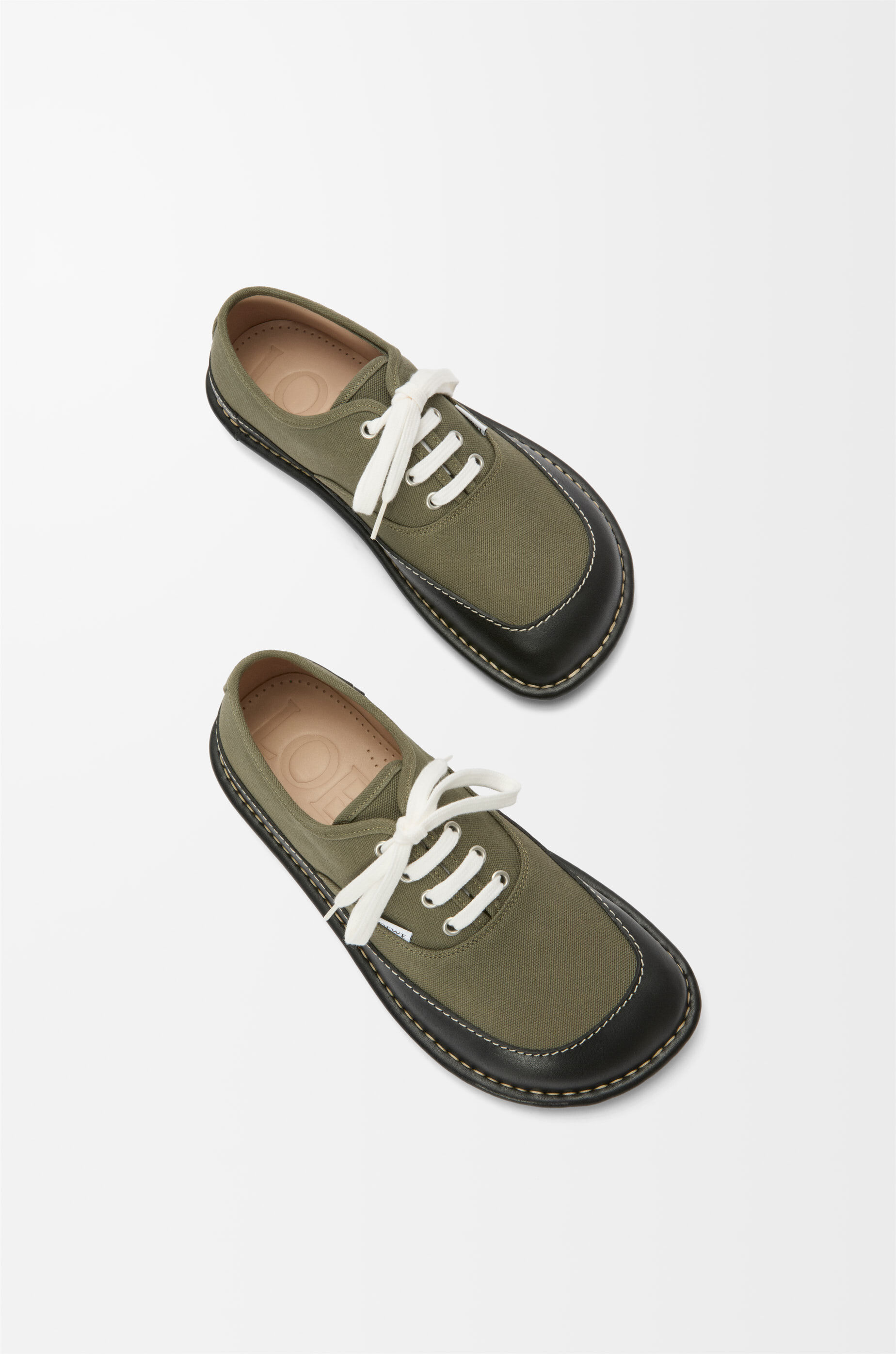 スニーカー LOEWE SNEAKER (M816282XBC BEIGEBROWN) Terra Vulca sneaker in embroidered canvas Beige - LOEWE