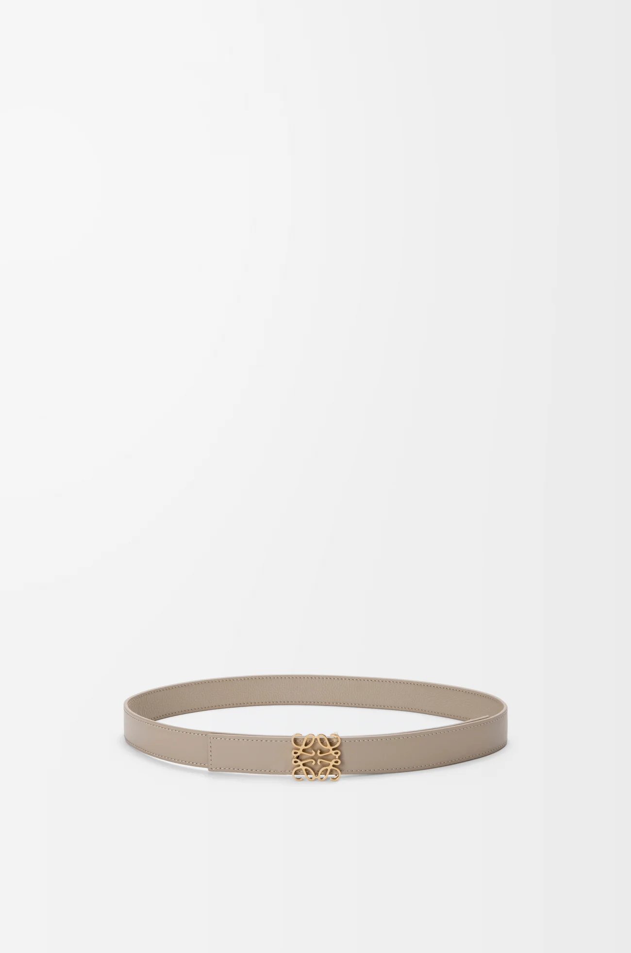 LOEWE リバーシブル アナグラム ベルト（サプルグレインカーフ） クレイ/ゴールド