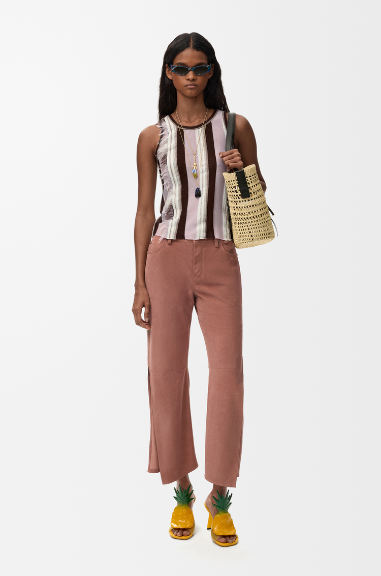 LOEWE 嫘縈和棉質混紡上衣 紫丁香色/多色