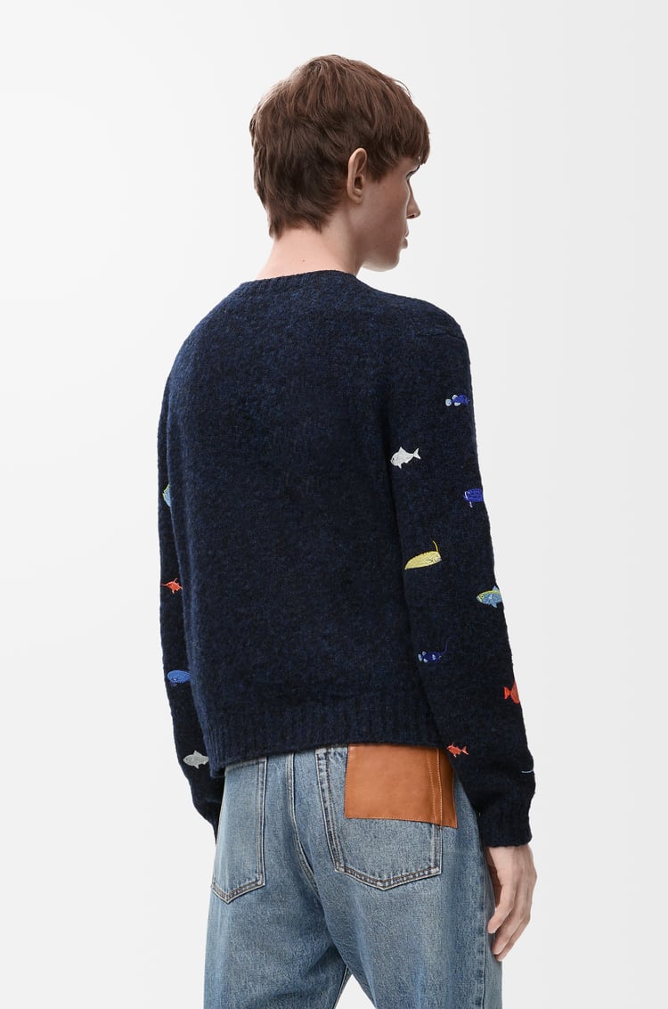 LOEWE Jersey en lana Negro/Multicolor