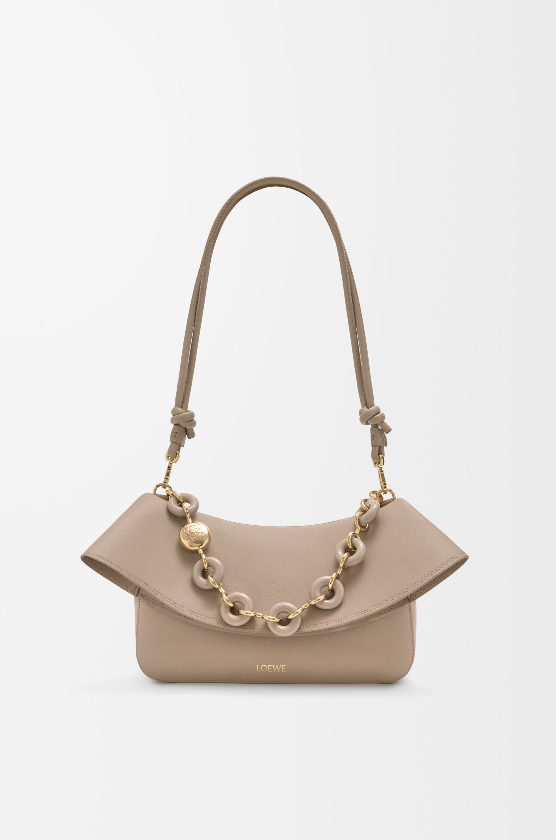 LOEWE ola オラ　ハンドバッグ　ミディアム オラ バッグ ミディアム（スムースカーフ） ベージュ - LOEWE