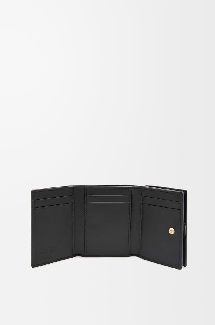 LOEWE Puffer Anagram trifold wallet in shiny nappa calfskin Black