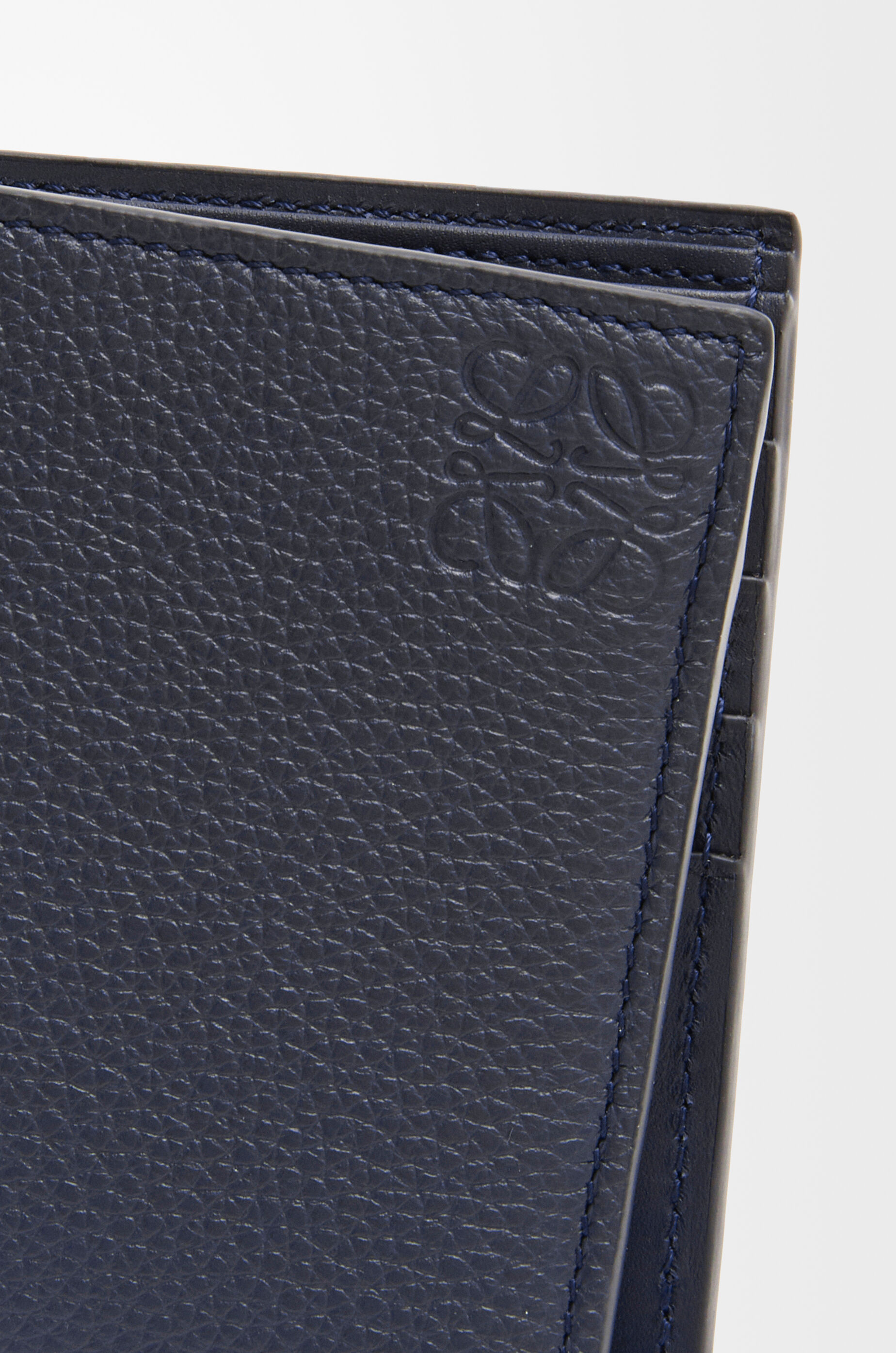 Bifold wallet in soft grained calfskin Blue - LOEWE